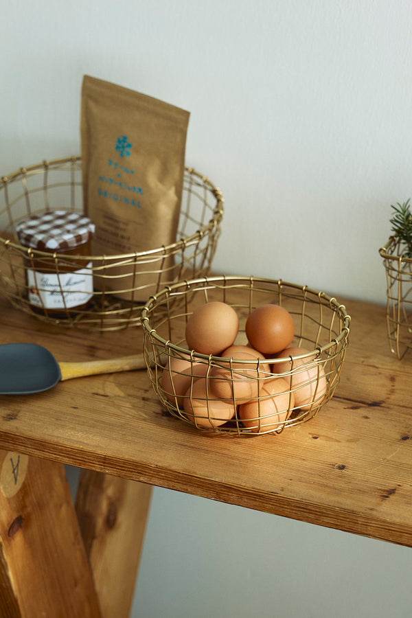 IRON WIRE BASKET ROUND SHALLOW (S)