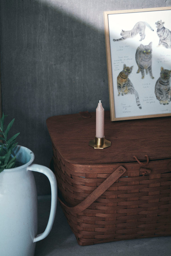 Brass Candleholder Octagon