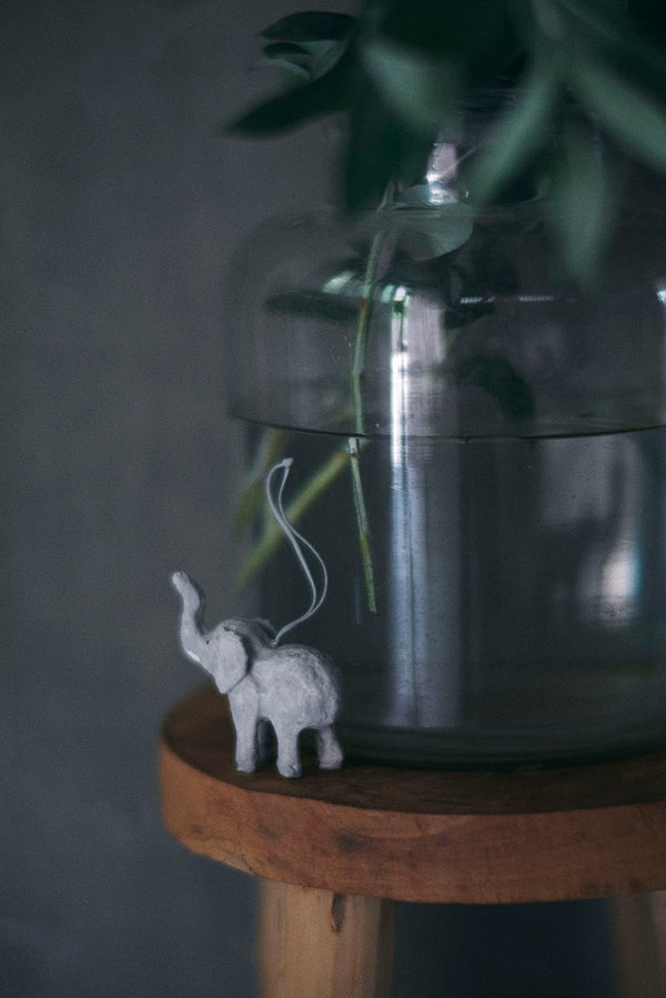 Paper Mache Elephant Ornament