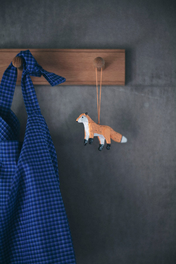 Paper Mache Fox Ornament