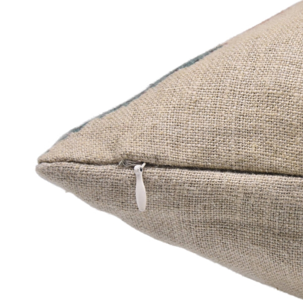 Floral Block Print Linen Couch Cushion Cover - BADASHA