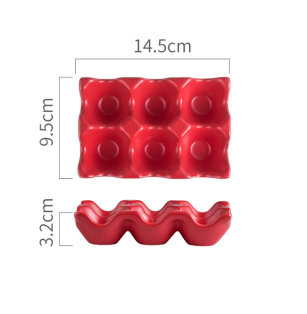 Ceramic 6 Grids Egg Holder