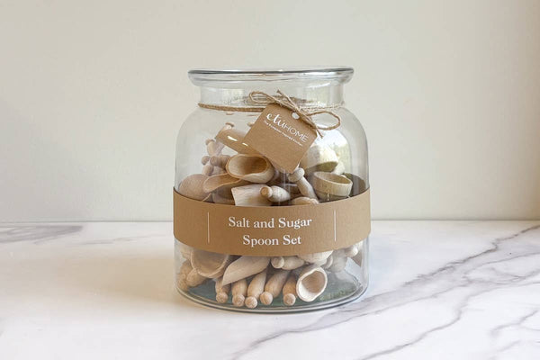 Parisian Salt & Sugar Spoon/Scoop Beechwood