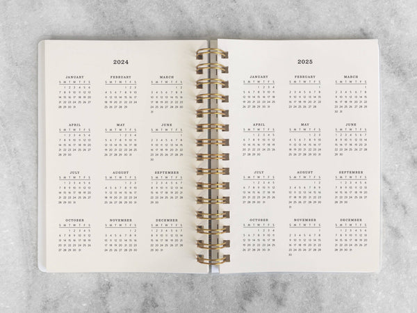 12-Month Planner, Blue Bookcloth