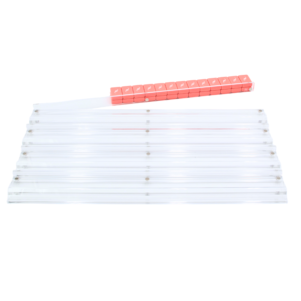 MAHJONG RACKS | Premium Acrylic | 4 Racks + 4 Pushers