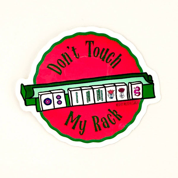 Don’t Touch Rack Mahjong vinyl sticker