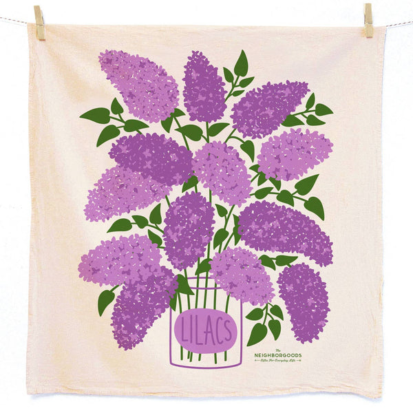 I LILAC PURPLE (Mint, Lilac) - Tea Towel Set of 2