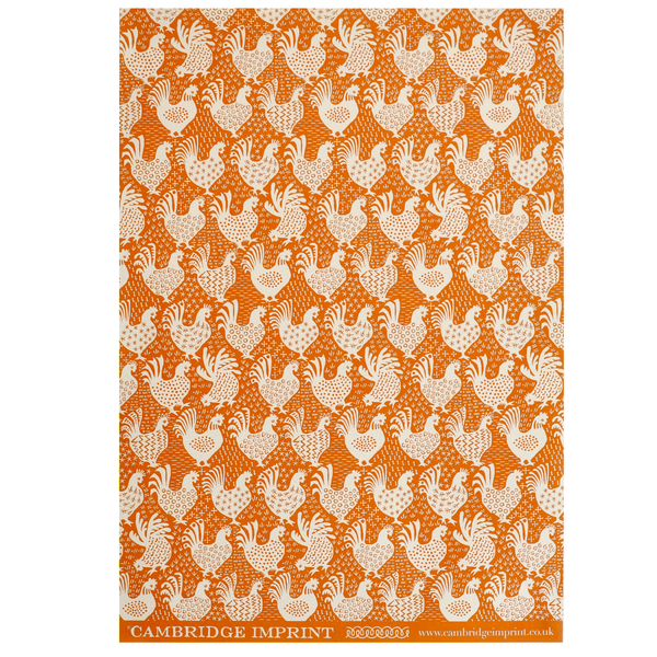 Patterned Paper Hens Cinnamon