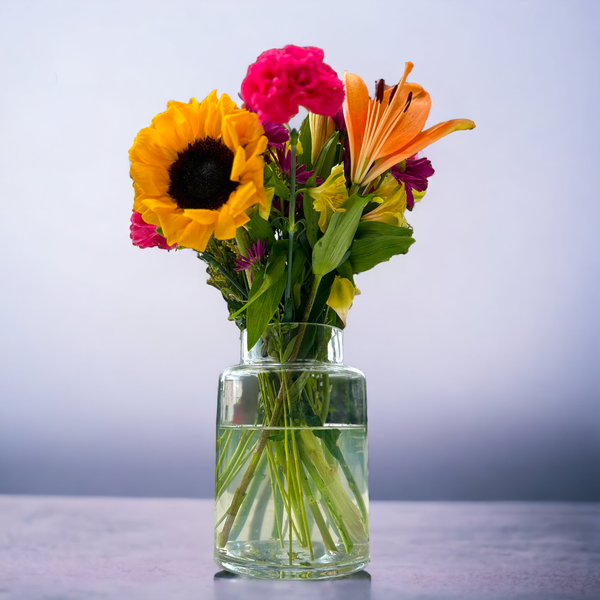 London Glass Milk Pail Vase (LONDON)