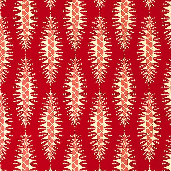 Patterned Paper Pine Cone Red and Pink