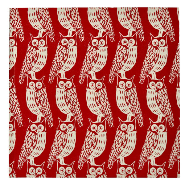 Square Notebook with Lined Paper Owls