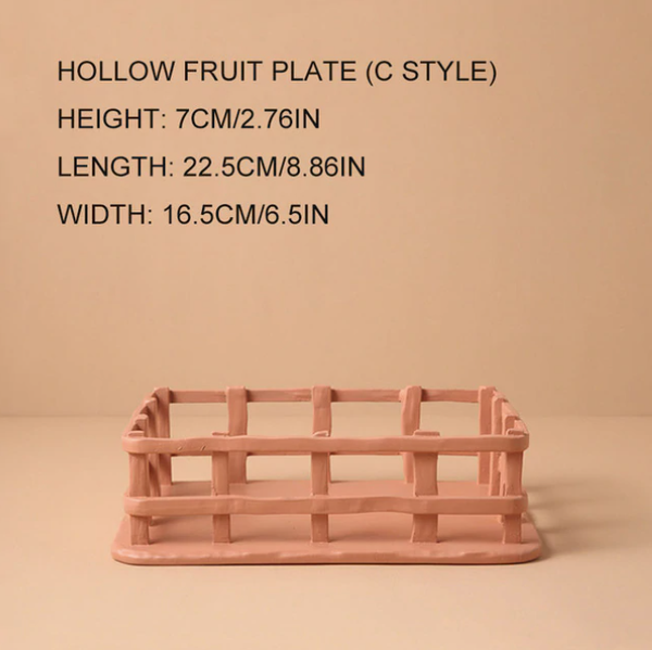 Resin Morandi Hollow Fruit Tray