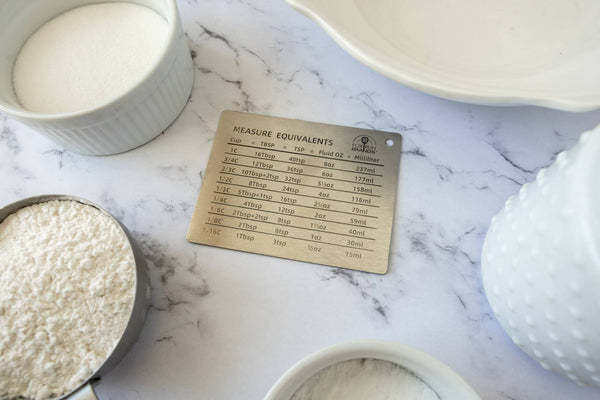 Fox Run Stainless Steel Conversion Chart Magnet, 4.3" x 3.4"