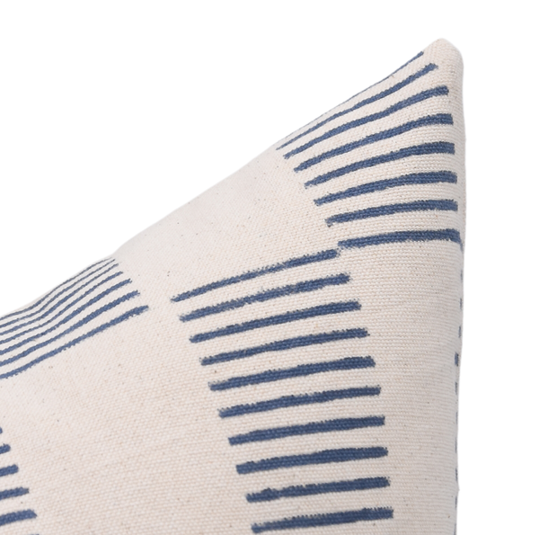 Indian Block Design Duck Canvas Pillow Cover - Zig-Zag