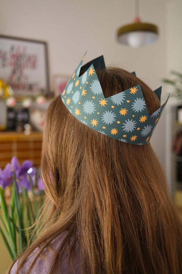 Blue Paper Crowns
