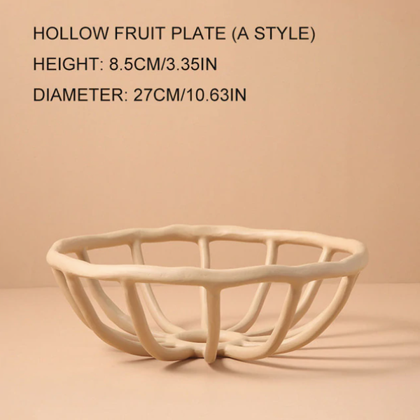 Resin Morandi Hollow Fruit Tray