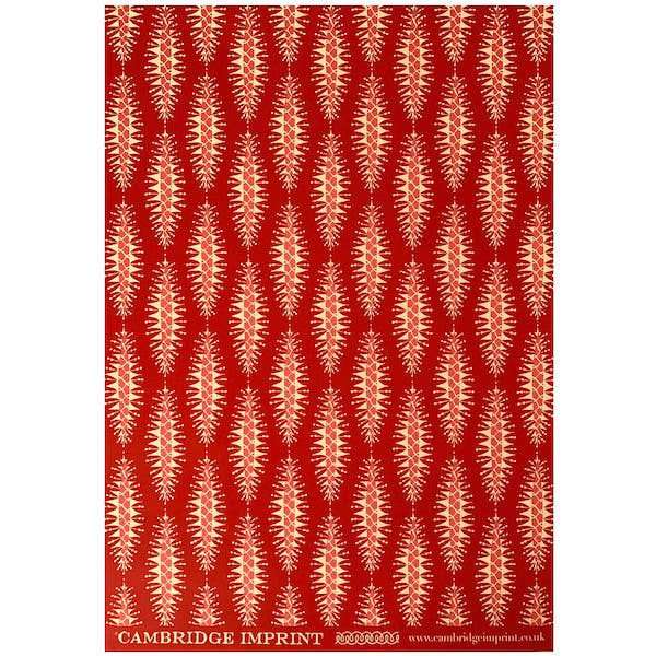 Patterned Paper Pine Cone Red and Pink