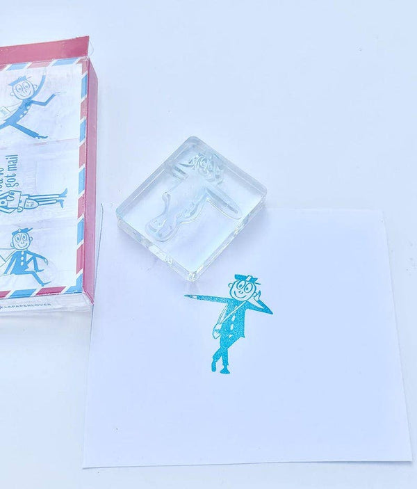 Mr Zip Stamp Set 5 pieces clear acrylic stamps journal decor