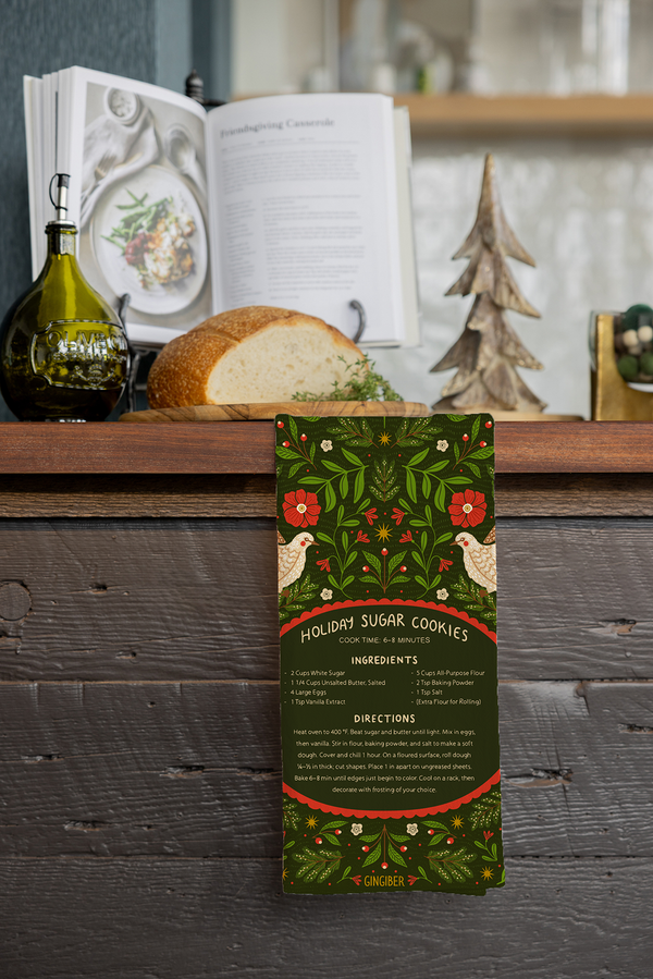 Sugar Cookies Tea Towel – Holiday Baking