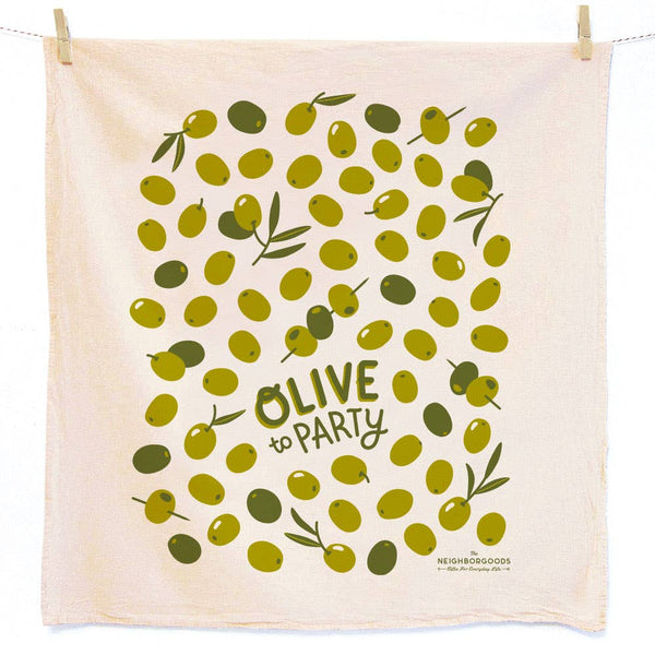 OLIVES WITH A TWIST (Olive, Lemon) - Tea Towel Set of 2