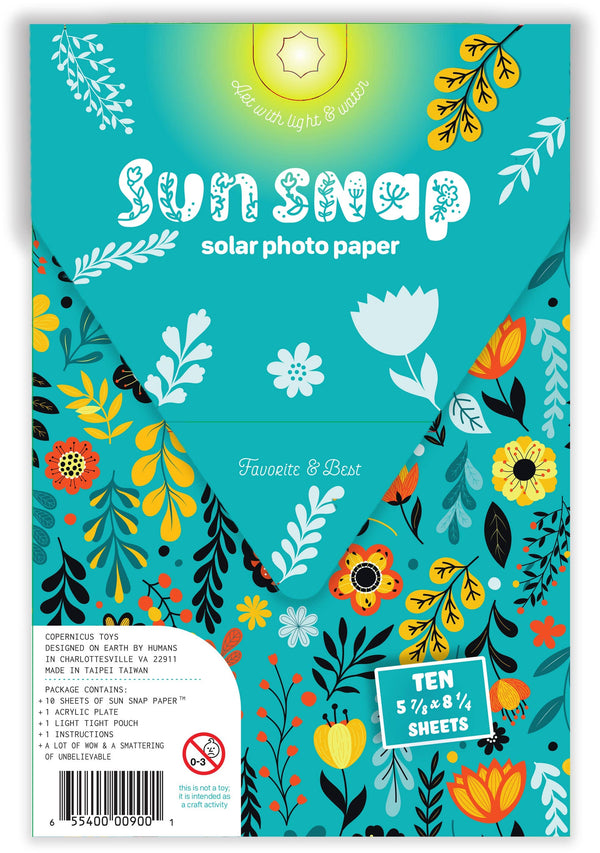 Sun Snap Photo Paper: Cyanotype sun print kit 5.8x8.3”