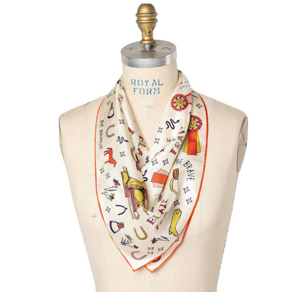 Silk Scarf - Word Jumble - Square Neck & Hair Scarf