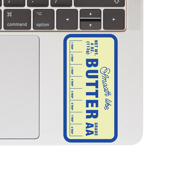 Smooth Like Butter Funny Food High Quality Vinyl Sticker