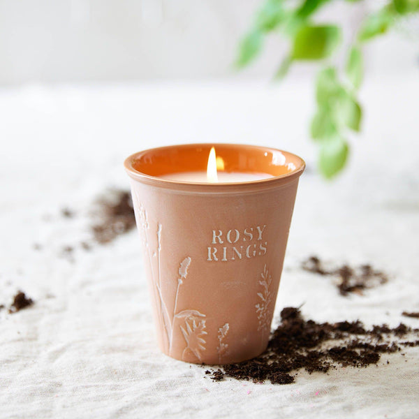 Basil Orange Garden Pot Candle + Plantable Seed Dust Cover