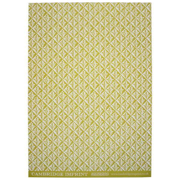 Patterned Paper Oak Leaves Sap Green