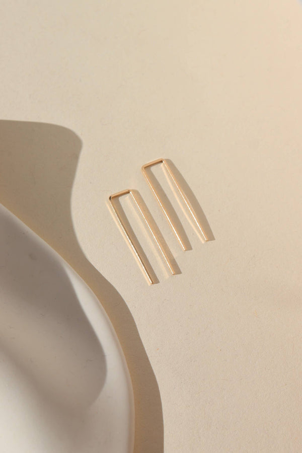 Staple Earrings in 14k Gold Fill or Sterling Silver