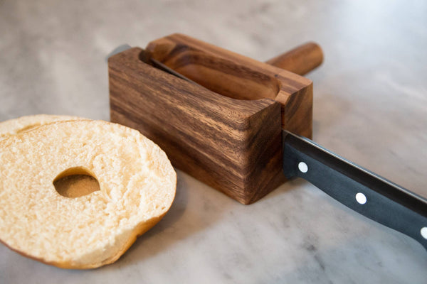 Ironwood Bagel Miter, Acacia Wood, 7" x 5.5" x 2.5"