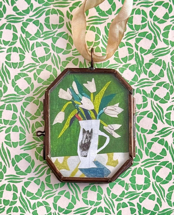 White Tulips ~ Small Locket