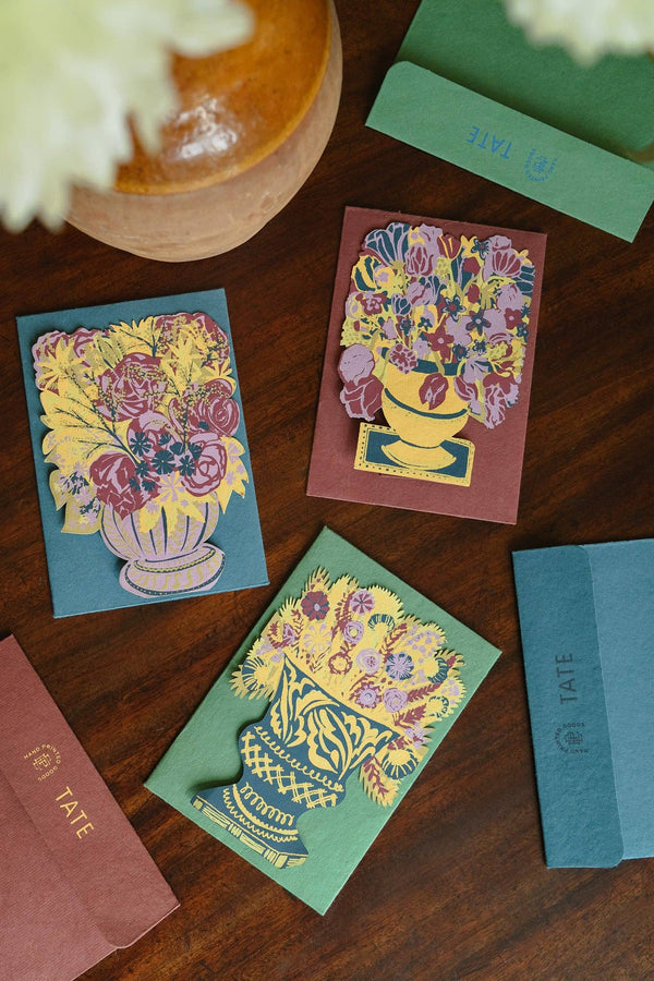 BLOOMSBURY OCHRE VASE GREETING CARD