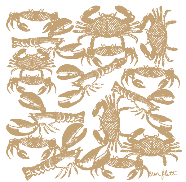 Satchel Bag in Crustaceans Lobster Crab Print