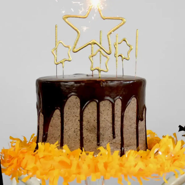 Grande 12" Gold Star Sparkler Wand Card - Celebrate