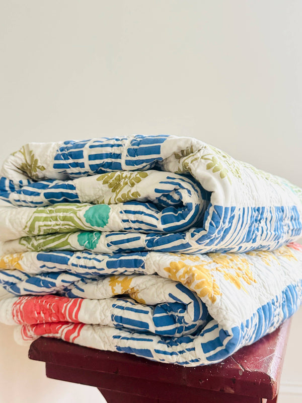 Cotton Throw - Modern Farm House Vintage Inspired 50x70