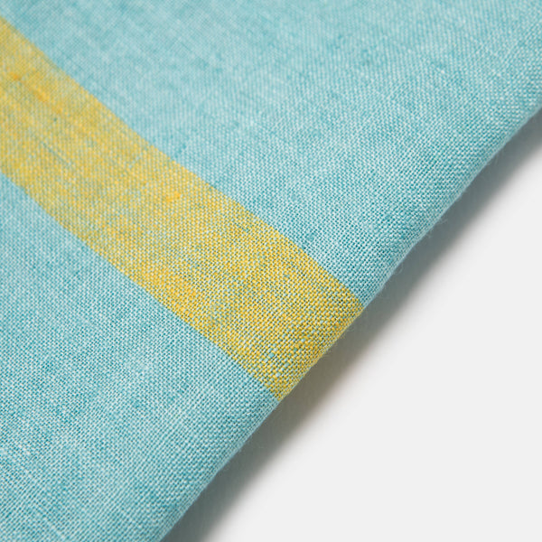 Laundered Linen Aqua/Lime Napkins 20x20 - Set of 2