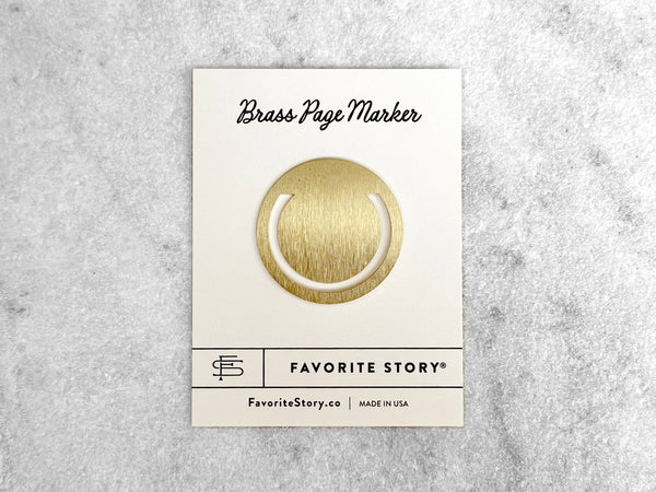 Brass Page Marker | Brass Bookmark, Circle