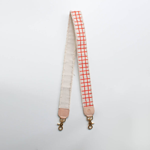 Anthro Orange Plaid Bag Strap