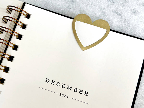 Brass Page Marker | Brass Bookmark, Heart