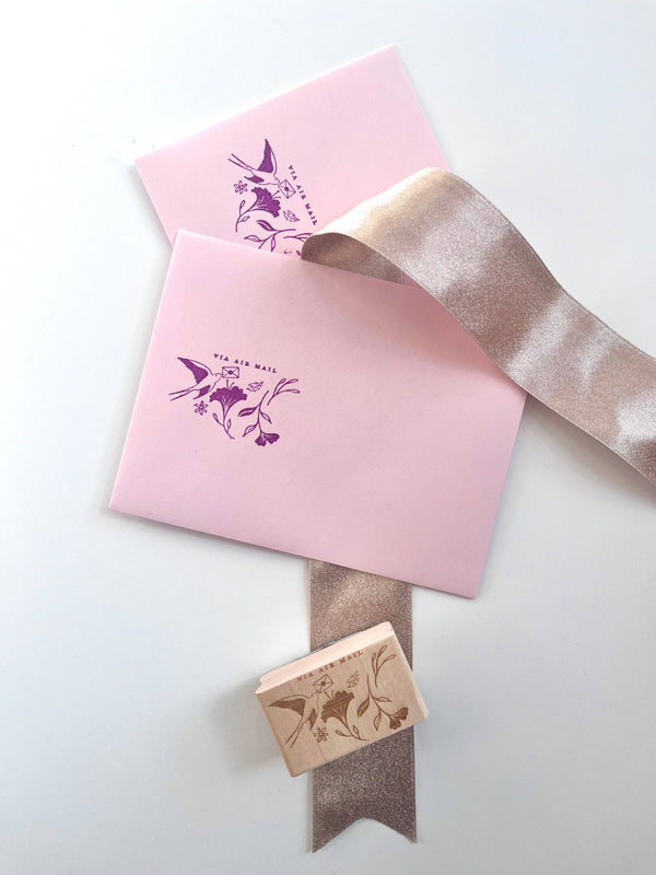 Air mail dove rubber stamp snail mail lover pen pal gift