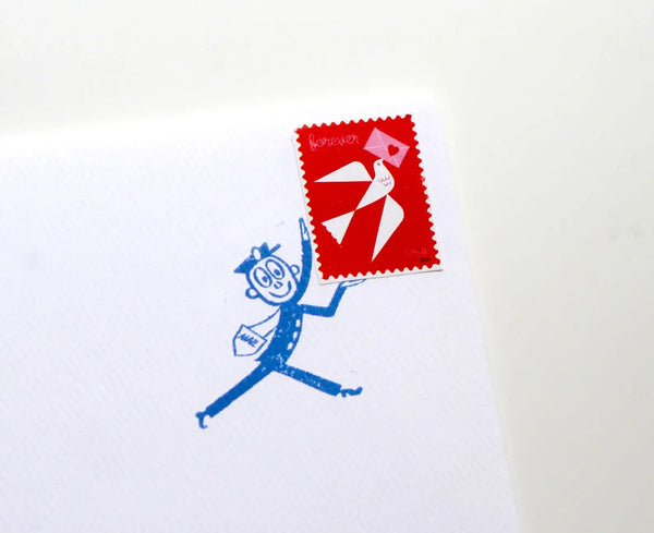 Mr. Zip Holding Stamp Rubber Stamp for Journals & Mail