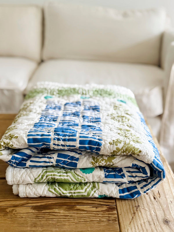 Cotton Throw - Modern Farm House Vintage Inspired 50x70