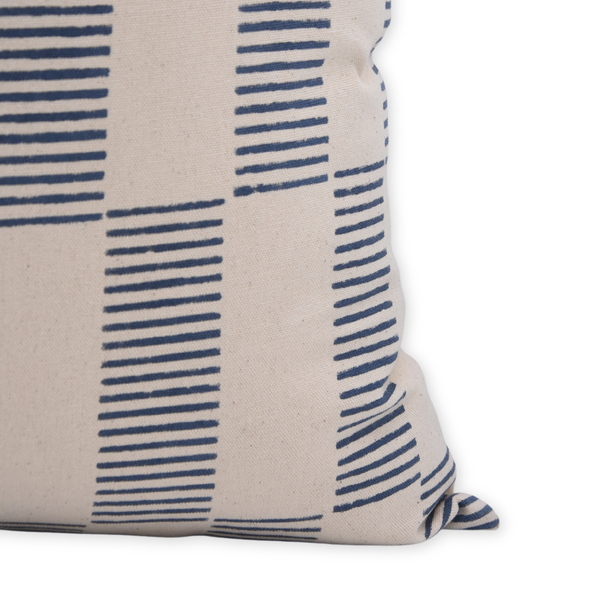 Indian Block Design Duck Canvas Pillow Cover - Zig-Zag