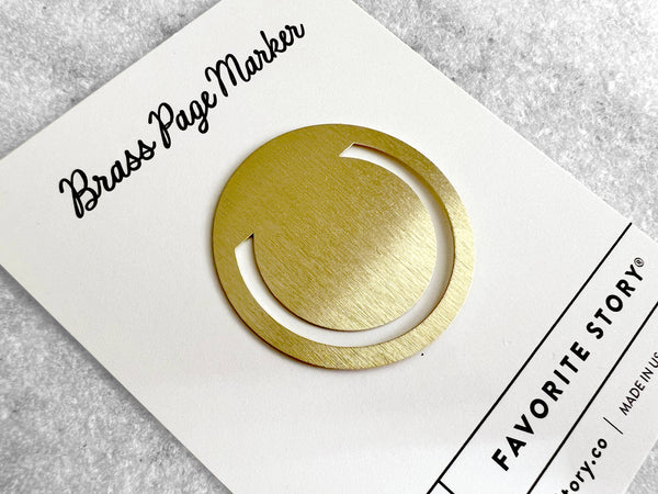 Brass Page Marker | Brass Bookmark, Circle