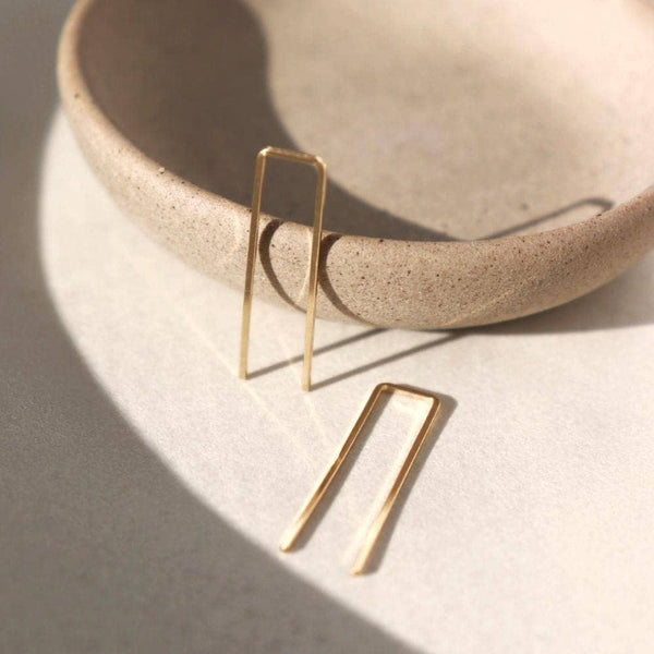 Staple Earrings in 14k Gold Fill or Sterling Silver