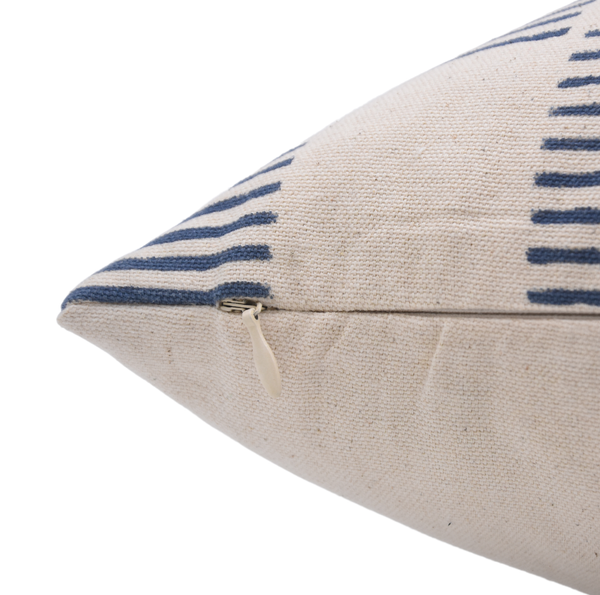Indian Block Design Duck Canvas Pillow Cover - Zig-Zag