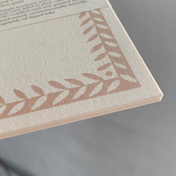 10 Postcards with Patterned Border in Plaster Pink