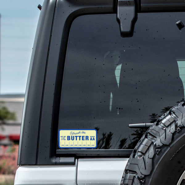 Smooth Like Butter Funny Food High Quality Vinyl Sticker