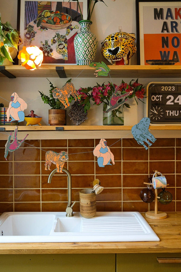 SAFARI ANIMALS SEWN GARLAND
